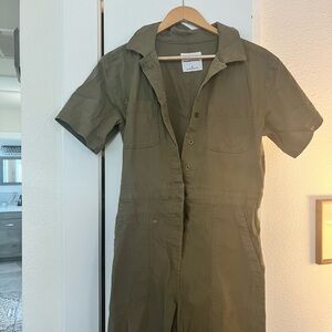 Olive Green Coverall Jumpsuit sz Small